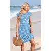 image:imageWIHOLL Summer Dresses for Women 2026 Cap Sleeve Casual Sundresses Floral Tiered Swing Fashion Beach Vacation Dress02  Blue White