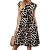 image:imageWIHOLL Summer Dresses for Women 2026 Cap Sleeve Casual Sundresses Floral Tiered Swing Fashion Beach Vacation Dress02  Leopard Print