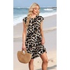 image:imageWIHOLL Summer Dresses for Women 2026 Cap Sleeve Casual Sundresses Floral Tiered Swing Fashion Beach Vacation Dress02  Leopard Print