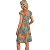 image:imageWIHOLL Summer Dresses for Women 2026 Cap Sleeve Casual Sundresses Floral Tiered Swing Fashion Beach Vacation Dress02  Tropical Print