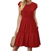 image:imageWIHOLL Summer Dresses for Women 2026 Cap Sleeve Casual Sundresses Floral Tiered Swing Fashion Beach Vacation Dress03  Red