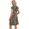 image:imageWIHOLL Summer Dresses for Women 2026 Cap Sleeve Casual Sundresses Floral Tiered Swing Fashion Beach Vacation Dress04  Blue Orange Boho Floral