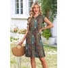 image:imageWIHOLL Summer Dresses for Women 2026 Cap Sleeve Casual Sundresses Floral Tiered Swing Fashion Beach Vacation Dress04  Blue Orange Boho Floral