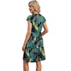 image:imageWIHOLL Summer Dresses for Women 2026 Cap Sleeve Casual Sundresses Floral Tiered Swing Fashion Beach Vacation Dress04  Dark Leaf Print