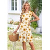 image:imageWIHOLL Summer Dresses for Women 2026 Cap Sleeve Casual Sundresses Floral Tiered Swing Fashion Beach Vacation Dress04  Ivory Yellow Floral