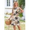 image:imageWIHOLL Summer Dresses for Women 2026 Cap Sleeve Casual Sundresses Floral Tiered Swing Fashion Beach Vacation Dress04  Khaki Palm Print