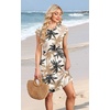 image:imageWIHOLL Summer Dresses for Women 2026 Cap Sleeve Casual Sundresses Floral Tiered Swing Fashion Beach Vacation Dress04  Khaki Palm Print