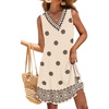 image:imageWIHOLL Summer Dresses for Women Beach Vacation Clothes Sundress Dress Hawaiian Boho Dresses Fashion Travel Cruise OutfitsBeige Ethnic