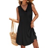image:imageWIHOLL Summer Dresses for Women Beach Vacation Clothes Sundress Dress Hawaiian Boho Dresses Fashion Travel Cruise OutfitsBlack