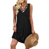 image:imageWIHOLL Summer Dresses for Women Beach Vacation Clothes Sundress Dress Hawaiian Boho Dresses Fashion Travel Cruise OutfitsBlack Leopard