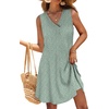 image:imageWIHOLL Summer Dresses for Women Beach Vacation Clothes Sundress Dress Hawaiian Boho Dresses Fashion Travel Cruise OutfitsGreen Floral