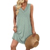 image:imageWIHOLL Summer Dresses for Women Beach Vacation Clothes Sundress Dress Hawaiian Boho Dresses Fashion Travel Cruise OutfitsGreen Floral