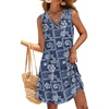 image:imageWIHOLL Summer Dresses for Women Beach Vacation Clothes Sundress Dress Hawaiian Boho Dresses Fashion Travel Cruise OutfitsNavy Florals