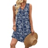 image:imageWIHOLL Summer Dresses for Women Beach Vacation Clothes Sundress Dress Hawaiian Boho Dresses Fashion Travel Cruise OutfitsNavy Florals