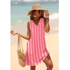 image:imageWIHOLL Summer Dresses for Women Beach Vacation Clothes Sundress Dress Hawaiian Boho Dresses Fashion Travel Cruise OutfitsPink Stripe