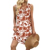 image:imageWIHOLL Summer Dresses for Women Beach Vacation Clothes Sundress Dress Hawaiian Boho Dresses Fashion Travel Cruise OutfitsRed Flowers