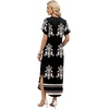image:imageWIHOLL Summer Dresses for Women Short Sleeve Maxi Dresses V Neck Sundress with Side Slit Pockets Casual Beach DressFloral Boho