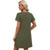 image:imageWIHOLL Summer Dresses for Women with Sleeves Midi Dress Button Down Beach Vacation Casual Dresses Fashion Clothing1army Green