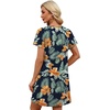 image:imageWIHOLL Summer Dresses for Women with Sleeves Midi Dress Button Down Beach Vacation Casual Dresses Fashion ClothingOrange Floral