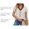 image:imageWIHOLL Summer Tops for Women 2026 Dressy Casual Short Sleeve Shirts Business Casual T Shirts Beach Vacation ClothesWhite