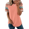 image:imageWIHOLL Summer Tops for Women 2026 Trendy Short Sleeve Shirts Crew Neck Tops Curved Hem Fashion ClothingPrint2