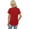 image:imageWIHOLL Summer Tops for Women 2026 Trendy Short Sleeve Shirts Crew Neck Tops Curved Hem Fashion ClothingRed