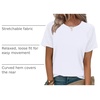 image:imageWIHOLL Summer Tops for Women 2026 Trendy Short Sleeve Shirts Crew Neck Tops Curved Hem Fashion ClothingWhite
