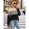 image:imageWIHOLL Sweatshirt for Women Long Sleeve Shirts Fall Outfits Fashion TopsUnique Beige Leopard