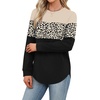 image:imageWIHOLL Sweatshirt for Women Long Sleeve Shirts Fall Outfits Fashion TopsUnique Beige Leopard