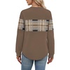 image:imageWIHOLL Sweatshirt for Women Long Sleeve Shirts Fall Outfits Fashion TopsUnique Brown Plaid