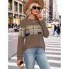 image:imageWIHOLL Sweatshirt for Women Long Sleeve Shirts Fall Outfits Fashion TopsUnique Brown Plaid