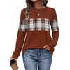 image:imageWIHOLL Sweatshirt for Women Long Sleeve Shirts Fall Outfits Fashion TopsUnique Plaid