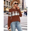 image:imageWIHOLL Sweatshirt for Women Long Sleeve Shirts Fall Outfits Fashion TopsUnique Plaid