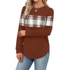 image:imageWIHOLL Sweatshirt for Women Long Sleeve Shirts Fall Outfits Fashion TopsUnique Plaid