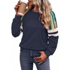 image:imageWIHOLL Sweatshirts for Women Crewneck Long Sleeve Loose Fit Tops Color Block Fashion 2026Blue Colorful Striped
