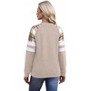 image:imageWIHOLL Sweatshirts for Women Crewneck Long Sleeve Loose Fit Tops Color Block Fashion 2026Khaki Grid