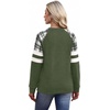 image:imageWIHOLL Sweatshirts for Women Crewneck Long Sleeve Loose Fit Tops Color Block Fashion 2026Olive Green Grid