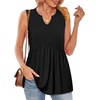 image:imageWIHOLL Tank Tops for Women Summer Babydoll Peplum Tops V Neck Sleeveless Shirts Dressy Casual Blouses Beach Vacation ClothesBlack