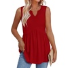 image:imageWIHOLL Tank Tops for Women Summer Babydoll Peplum Tops V Neck Sleeveless Shirts Dressy Casual Blouses Beach Vacation ClothesBright Red