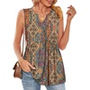 image:imageWIHOLL Tank Tops for Women Summer Babydoll Peplum Tops V Neck Sleeveless Shirts Dressy Casual Blouses Beach Vacation ClothesEthnic