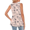 image:imageWIHOLL Tank Tops for Women Summer Babydoll Peplum Tops V Neck Sleeveless Shirts Dressy Casual Blouses Beach Vacation ClothesFloral Beige