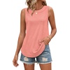 image:imageWIHOLL Tank Tops for Women Summer Outfits 2026 Crewneck Spring Casual Sleeveless Shirts Blouses ClothingCoral