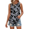 image:imageWIHOLL Tank Tops for Women Summer Outfits 2026 Crewneck Spring Casual Sleeveless Shirts Blouses ClothingLeaves