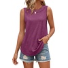 image:imageWIHOLL Tank Tops for Women Summer Outfits 2026 Crewneck Spring Casual Sleeveless Shirts Blouses ClothingPurple