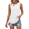 image:imageWIHOLL Tank Tops for Women Summer Outfits 2026 Crewneck Spring Casual Sleeveless Shirts Blouses ClothingWhite