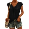 image:imageWIHOLL Tank Tops for Women Summer Shirts V Neck TShirts Beach Vacation Clothe Boho Sleeveless Basic Tees Fashion Clothing0black