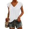 image:imageWIHOLL Tank Tops for Women Summer Shirts V Neck TShirts Beach Vacation Clothe Boho Sleeveless Basic Tees Fashion Clothing0white