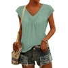 image:imageWIHOLL Tank Tops for Women Summer Shirts V Neck TShirts Beach Vacation Clothe Boho Sleeveless Basic Tees Fashion Clothing2bean Green