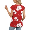 image:imageWIHOLL Tank Tops for Women Summer Shirts V Neck TShirts Beach Vacation Clothe Boho Sleeveless Basic Tees Fashion Clothing3red Lily
