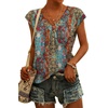 image:imageWIHOLL Tank Tops for Women Summer Shirts V Neck TShirts Beach Vacation Clothe Boho Sleeveless Basic Tees Fashion Clothing4ethnic Print